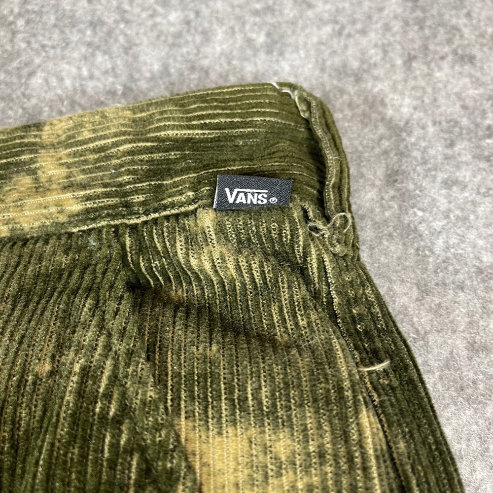 Vans Corduroy Loose Tapered Tie Dye Cargo Pants Mens 34 Olive Green - Picture 5 of 15